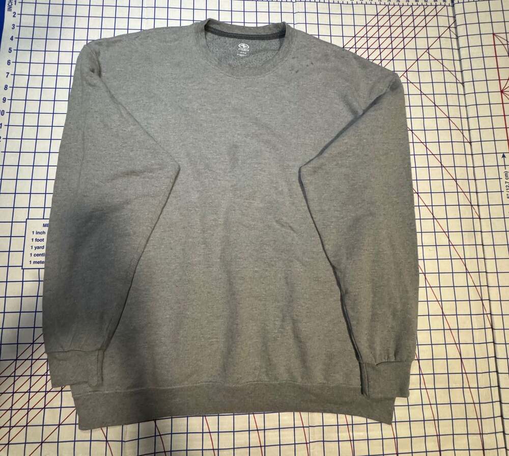 Athletic Works Men's Gray Crew Neck Fleece Sweatshirt XL